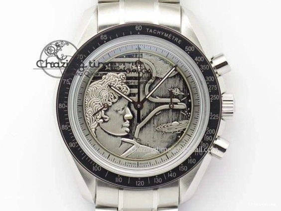 0329 Youthful Speedmaster JHF SS ‘Work on the Moon’ Gary Dial On SS Bracelet 8241